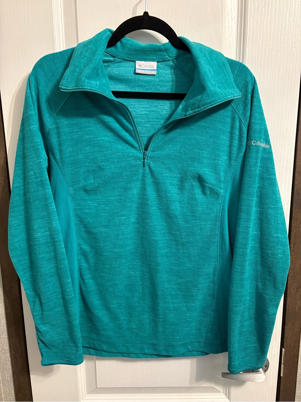 Columbia Women’s Teal Quarter-Zip Performance Sweater